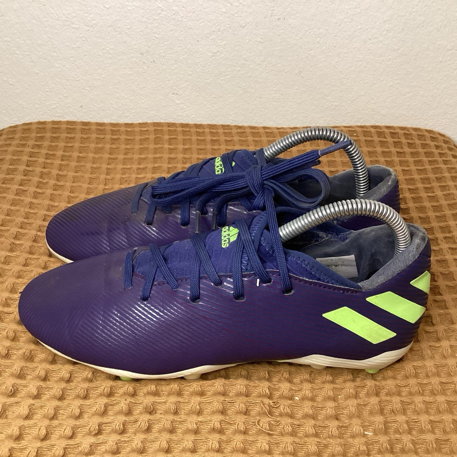 Adidas Nemeziz Messi 19.4 Fxg Soccer Cleats Youth Kids Sz 6 Purple Green